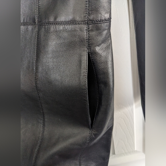 Vertigo black leather blazer jacket - Picture 5 of 8